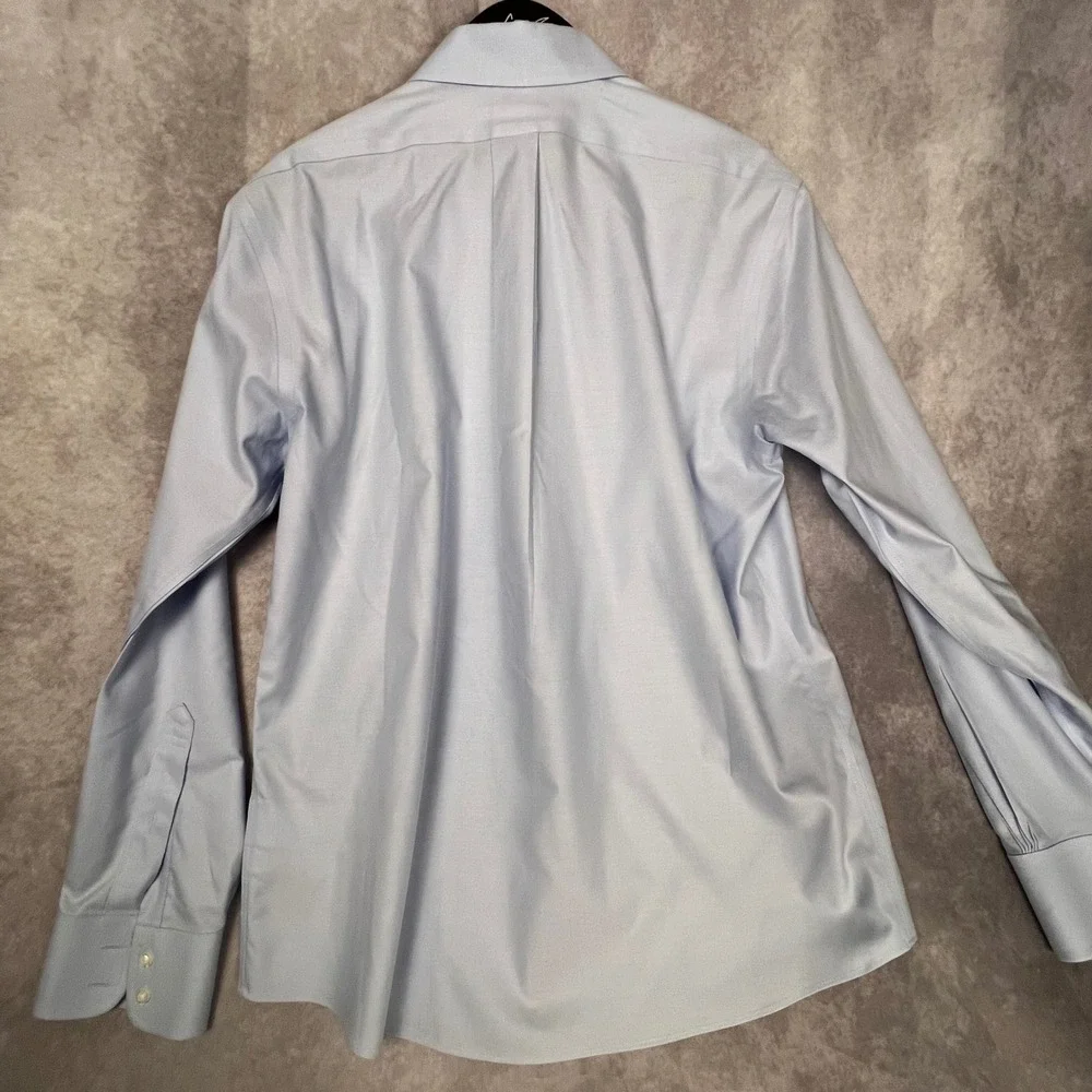 Brooks Brothers Regent Fit Non-Iron Stretch Supima Cotton Shirt Blue 15.5-34 - Picture 10 of 12